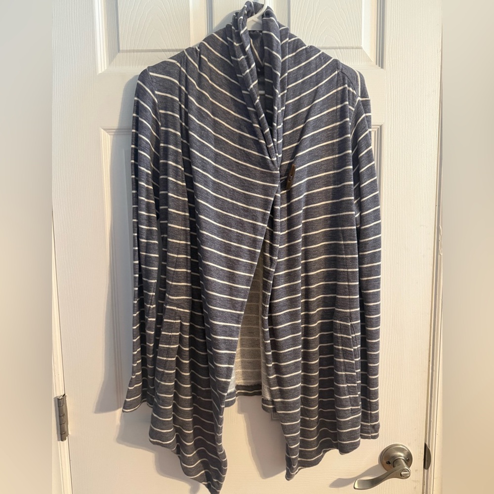 The‎ North Face Striped Open Cardigan Wrap Sweater Size M